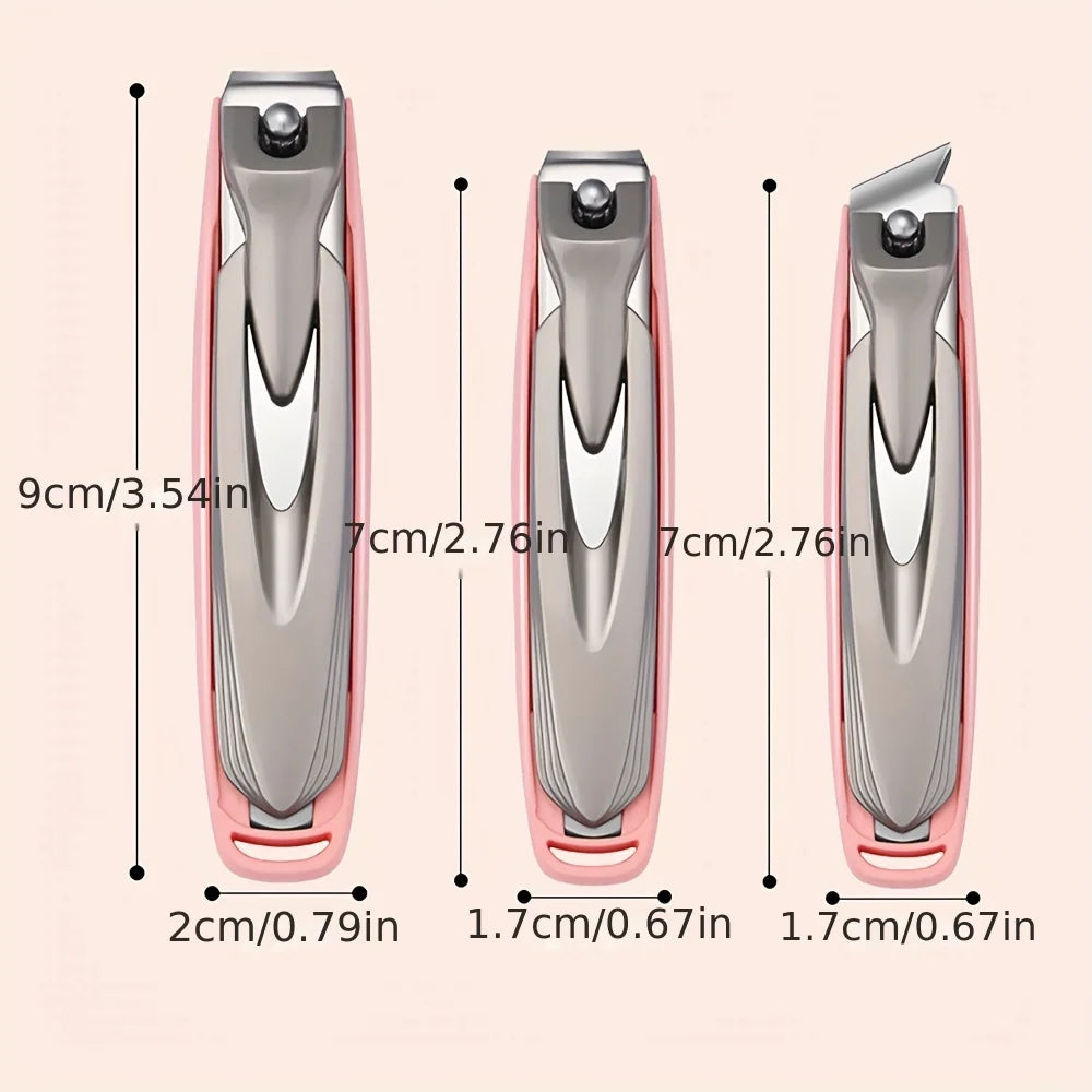 Colorful Nail Clippers Anti-Splash Nail Cutter Detachable Design Fingernail Clippers Stainless Steel Manicure Nail Tool