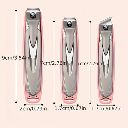 Colorful Nail Clippers Anti-Splash Nail Cutter Detachable Design Fingernail Clippers Stainless Steel Manicure Nail Tool