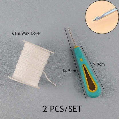 Smokeless Candle Wicks 2.6-20cm Pre-Waxed Cotton Core Wicks with Metal Sustainer Tabs DIY Handmade Candle Making Tools - 61m 