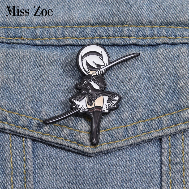 Cartoon Characters Enamel Pins Custom Adventure Game Brooches Lapel Badges Cartoon Funny Jewelry Gift for Kids Friends
