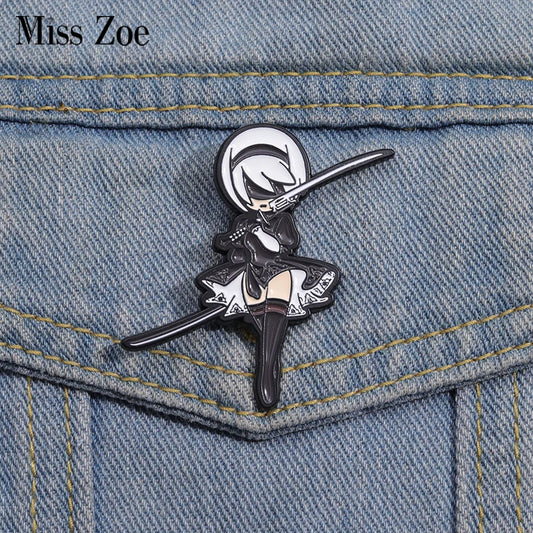 Cartoon Characters Enamel Pins Custom Adventure Game Brooches Lapel Badges Cartoon Funny Jewelry Gift for Kids Friends