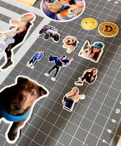 100pcs Custom Sticker Your Logo Text Tag PVC Label Vinyl Waterproof Computer Luggage Self Adhesive Personalized Die Cut Stick