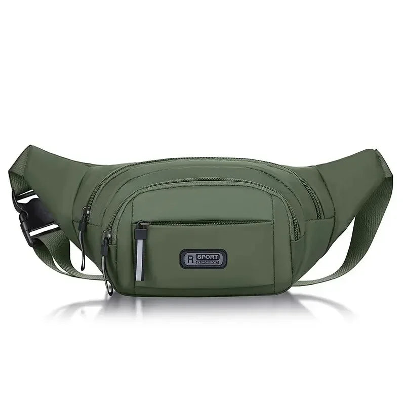 Men Canvas Fit Waistpack Mobile Fanny Waist Packs Men's Sports Outdoor Leisure Running Anti Theft Ultra Thin Invisible Waist 
