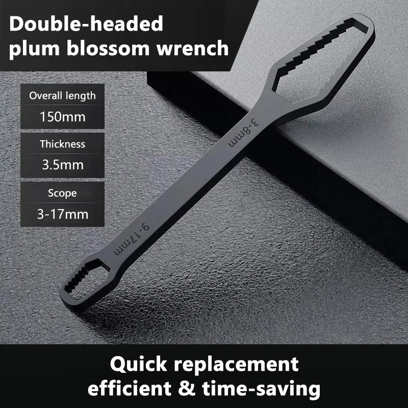 SEAMETAL Universal Torx Wrench Adjustable Wrench Board Double-head Multipurpose Torx Spanner Repair Hand Tools 3-17mm 8-24mm