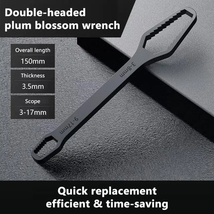 SEAMETAL Universal Torx Wrench Adjustable Wrench Board Double-head Multipurpose Torx Spanner Repair Hand Tools 3-17mm 8-24mm