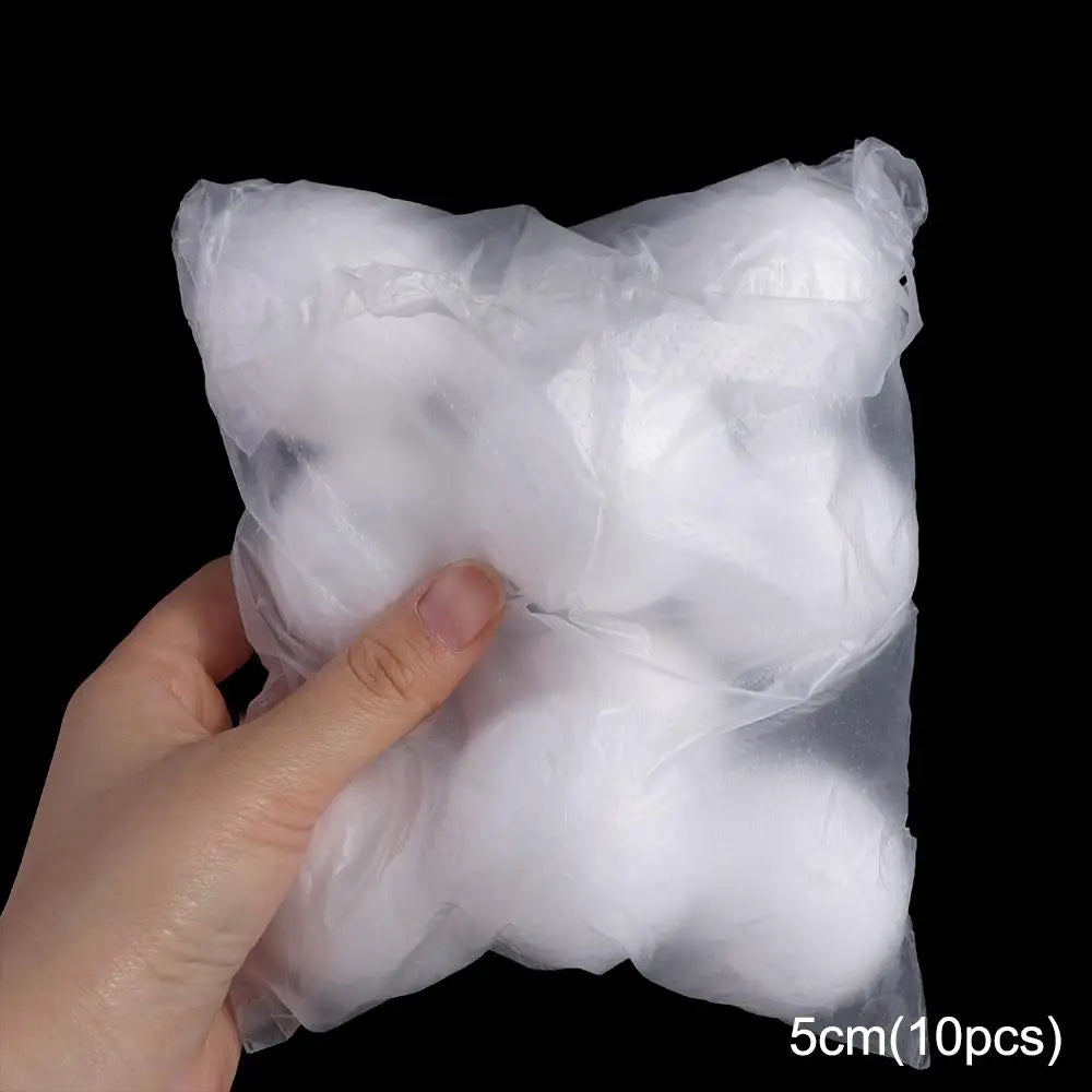 Home Decoration Mini Foam Balls Polystyrene White Christmas Balls Round Christmas Ornaments Christmas - 5cm-10pcs
