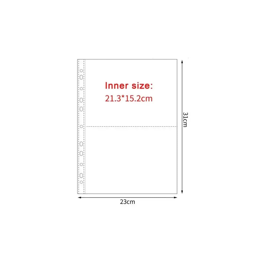 A4 Kpop Photocard Binder Sheets Multiple Pockets Sleeve PP Acid Free Photo Album Refill Pages Card Stamp Die Jewelry Storage