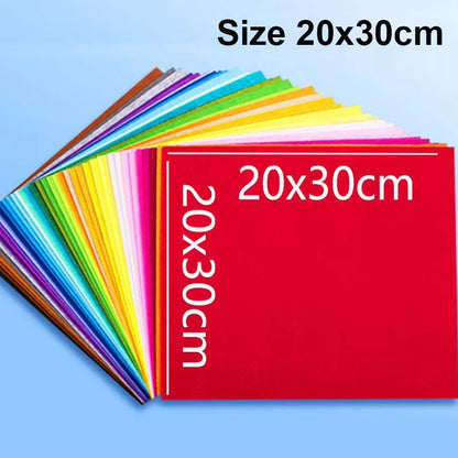 40/20/10Pcs New Felt Fabric Sheet Assorted Color Patchwork Sewing DIY Craft Squares Nonwoven 1mm Thick Handmade Fabric Weavin