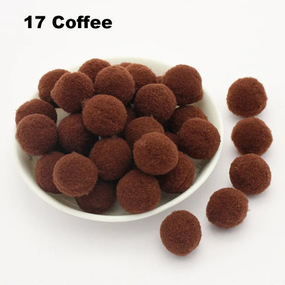30-300Pcs Pom Poms Fluffy Soft Pompom Ball 8/10/15/20/25/30mm Handmade Sewing Craft DIY Kids Toy Christmas Weddinrg Decoratio