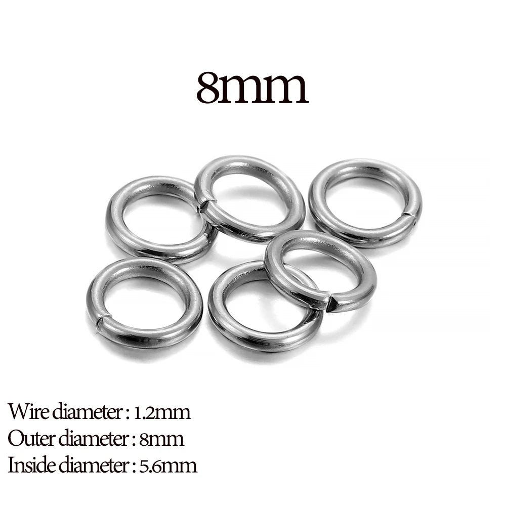 200Pcs Stainless Steel Open Jump Rings for Jewelry Making Supplies DIY Double Loops Split Rings Connectors For Jewelry Findin