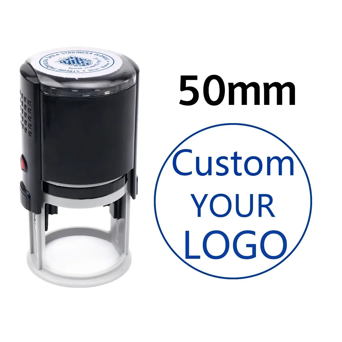 Custom Self-Inking Stamp 25/30/40/50mm Round LOGO Design Personalized Text Press-type Inking Stamp for Wedding Invitation Env