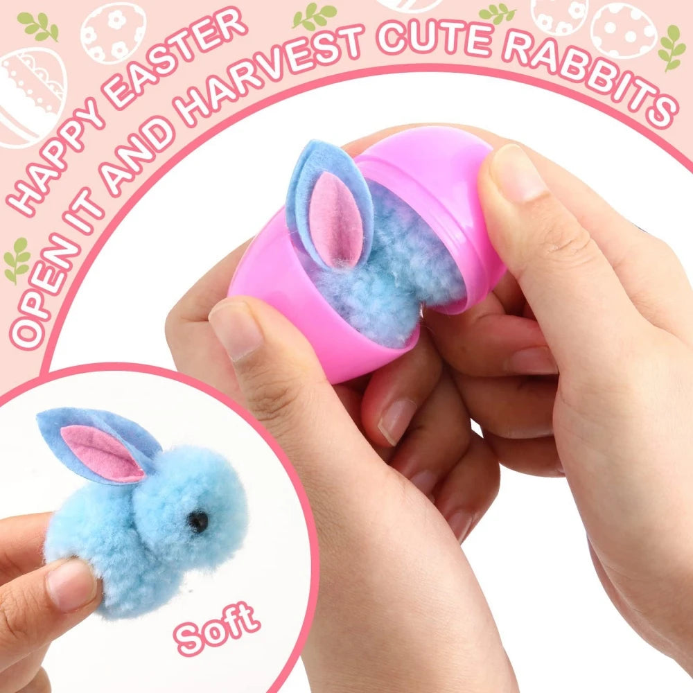 6/12/18/24 Pcs Cute Easter Bunny Eggs for Easter Party Birthday Wedding Children's Day School Gift Basket Pinata Gift Bag Fil
