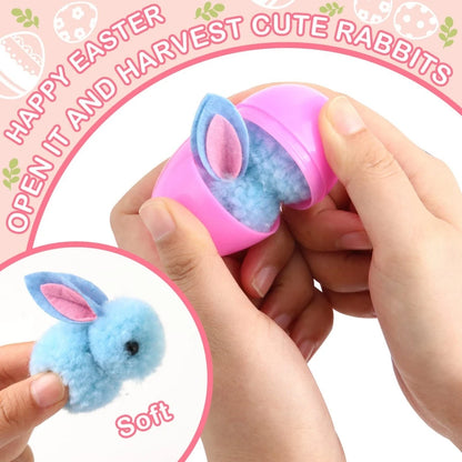 6/12/18/24 Pcs Cute Easter Bunny Eggs for Easter Party Birthday Wedding Children's Day School Gift Basket Pinata Gift Bag Fil