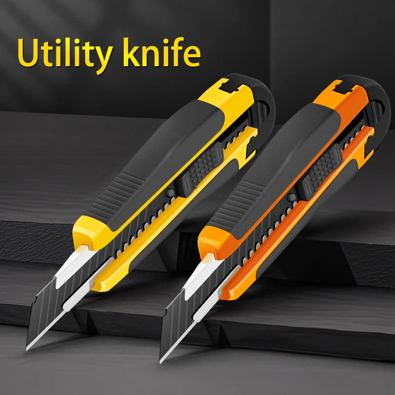 Large Art Knife Stainless Steel Paper Cutter Multi Purpose Plastic Handle Durable Stationery Supplies for Craft Wallpaper