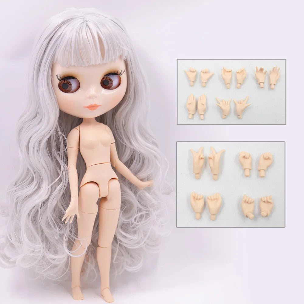 ICY DBS blyth doll 1/6 bjd toy joint body white skin shiny & matte face 30cm on sale special price toy gift anime doll - glos