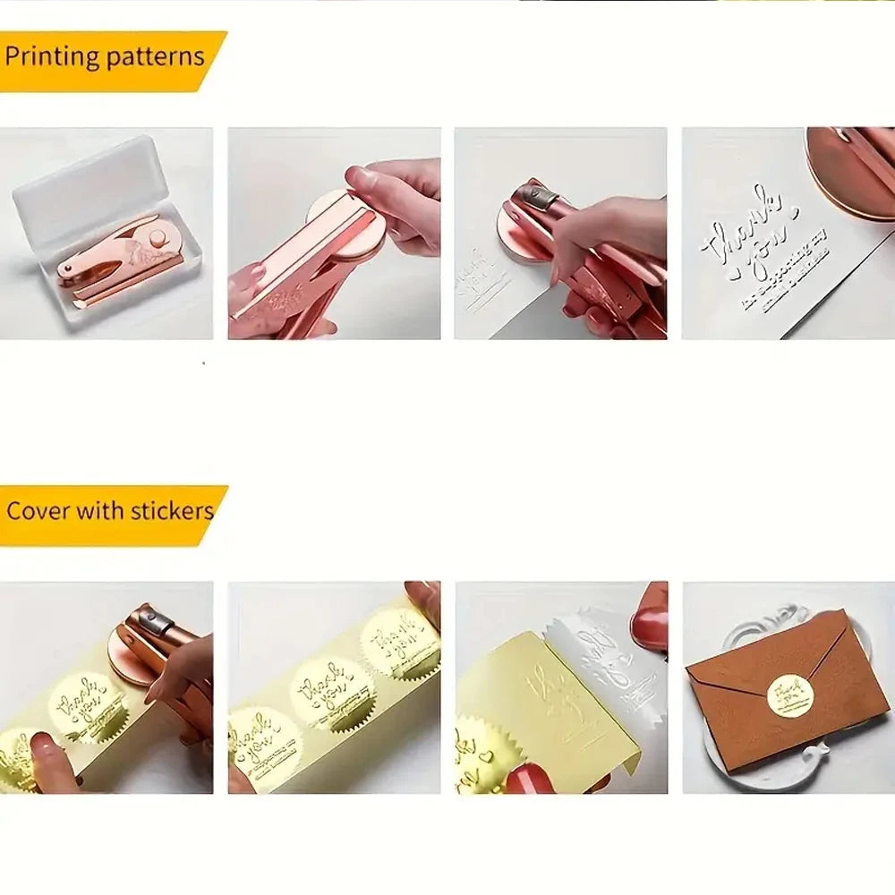 Embosser Stamp LOGO Customized Wedding Library Book Private Seals Customization Envelope Party Invitation Embossing Stamps DI