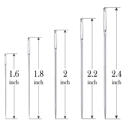 25 Pcs Large Eye Stitching Needles Sewing Needles Handmade Leather Needle Steel Yarn Knitting Needles Sewing Tool Set