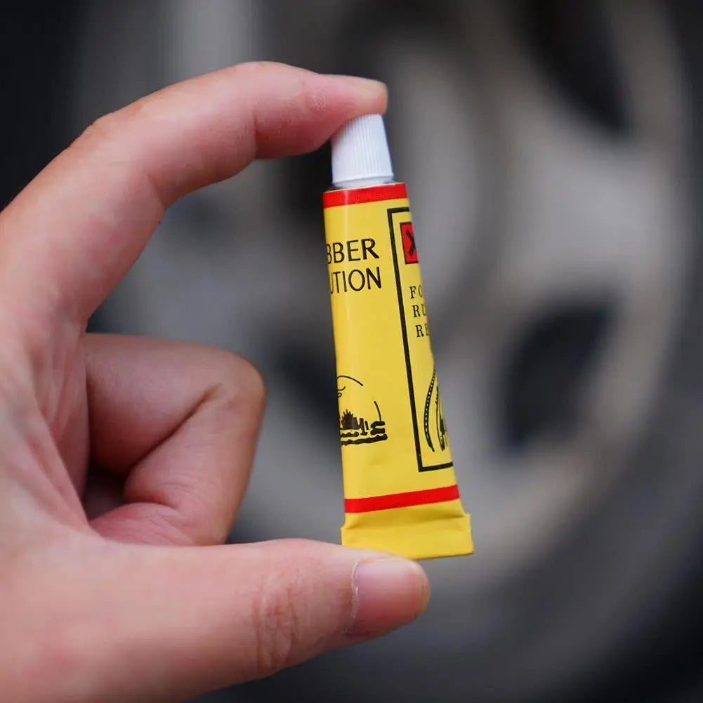 Bike Tire Patch Kit - Instant Puncture Repair Glue & Rubber Cement for Bicycle Inner Tube Tires
