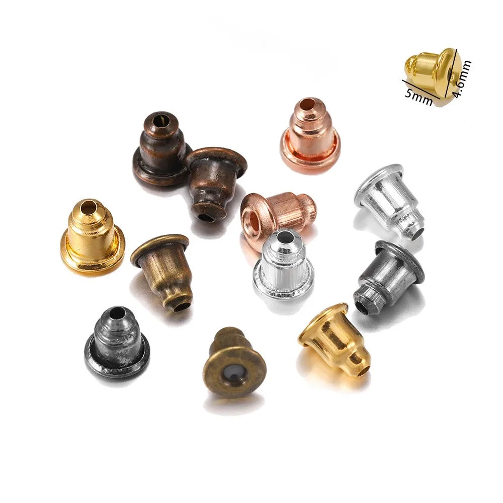 200-2000pcs Soft Silicone Rubber Earring Back Stoppers for Stud Earrings DIY Earring Findings Accessories Bullet Tube Ear Plu