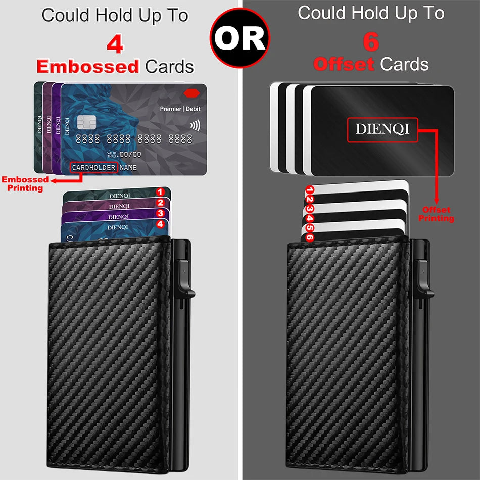 Rfid Credit Card HolderMen Wallets Luxury Money Bag Purse Metal Aluminium Slim Thin Small Smart Minimalistic Wallets for Men