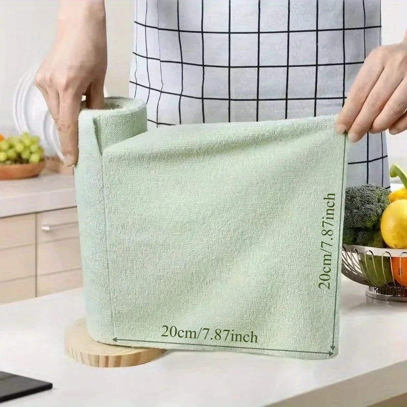 20 Sheets/Roll Microfiber Dishcloth – Multi-Functional Double-Sided Kitchen Cloth, Ideal for Utensil Cleaning, Kitchen Access