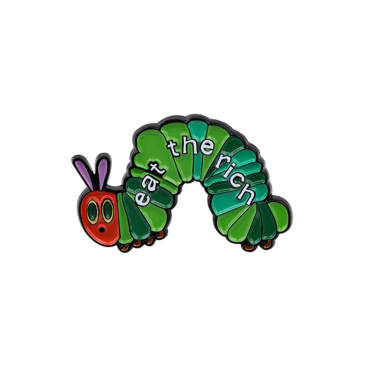 Eat The Rich Enamel Lapel Pin Badge Pins Hats Clothes backpacks Decoration Jewelry Accessories Gift - 1