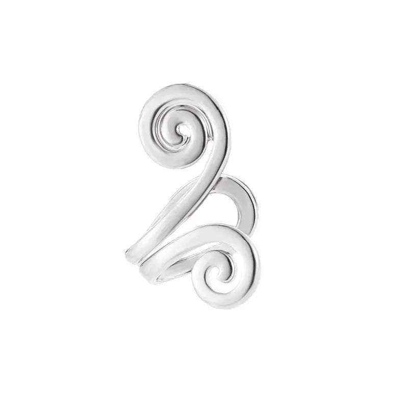 Fashion Totem Clip Earring for Women Without Piercing Cartilage Vintage Ear Cuff Girls Jewerly Gifts - Silver