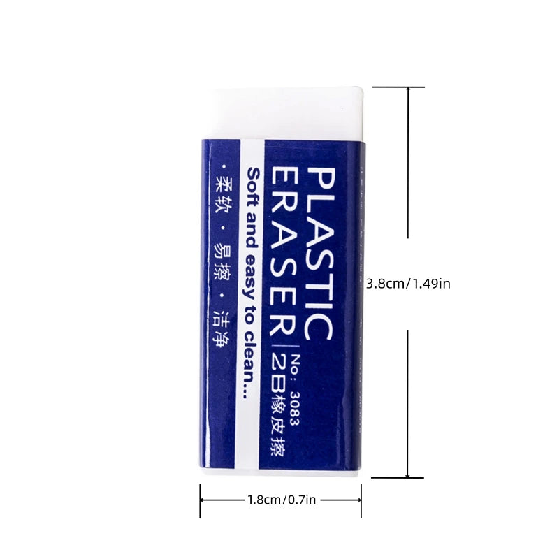 6 Pcs Soft Rubber 2B Pencil Eraser Student Art Sketch Painting Correction Supplies School Exam Writing Eraser Stationery