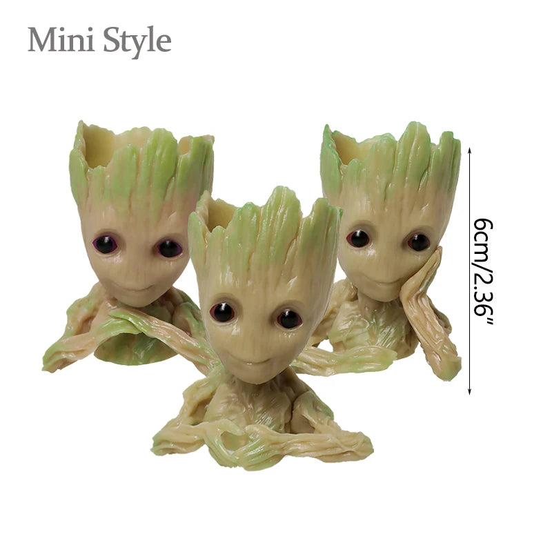 Desktop Decor Mini Anime Figurine Tree Man Miniature Model Cute Groot Doll Toy Home Accessories Ornament Handicraft Gifts - s