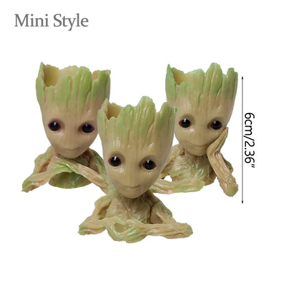 Desktop Decor Mini Anime Figurine Tree Man Miniature Model Cute Groot Doll Toy Home Accessories Ornament Handicraft Gifts - s