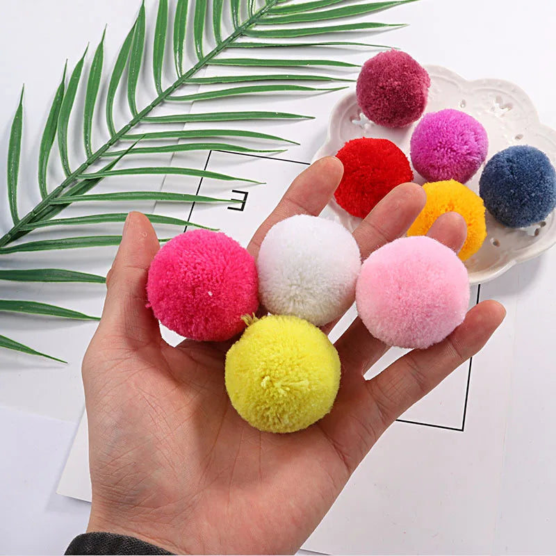 Multi Size Pom Piel 15mm/20mm/25mm/30mm/40mm Soft Pompones Fluffy Plush Crafts DIY Pom Pom Bal Wedding Sewing Party Accessori