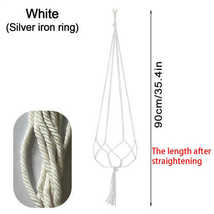 Hanging Plant Pot Hanging Basket Vases with Hook Creative Macrame Suspension Plant Planters for Hanging Flower Pot Net