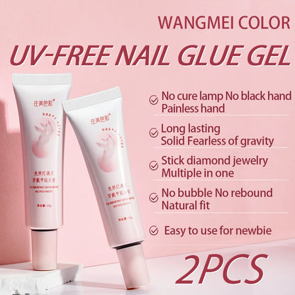 PERFECT COLOR,15ml,nail glue,nail stuff,press on nails,nail art,Quick Drying, Semi Solid, Long Lasting, No UV Light Needed - 