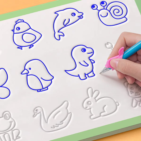 Groove Drawing Book Simple Strokes Calligraphy Practice Creative Graffiti Book Basic Painting Template