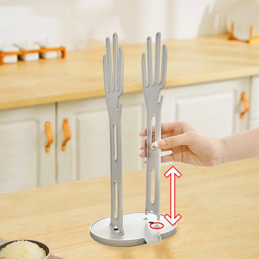 1PC Kitchen Glove Stand Holder Rubber Glover Dryer Rack Towel Holder Drain Countertop Storage Rack Kitchen Sink Accessories T