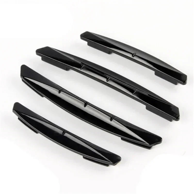 4Pcs/Set Car Door Side Anti-collision Decorative Guard Plate Anti-scratch, Car Anti-collision Strip - Black