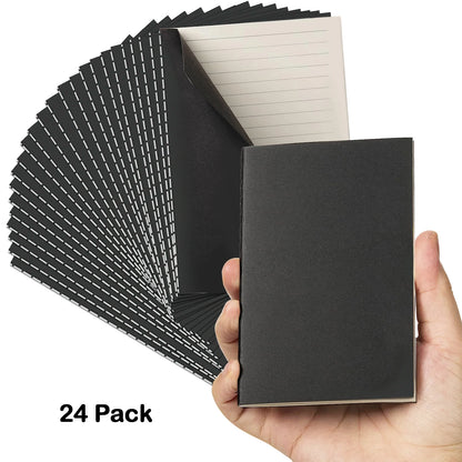 24 Pack Pocket Notebook Journal Bulk, College Lined Paper with Softcover, Small Memo Notepad for Writing/Drawing Diary/ Subje
