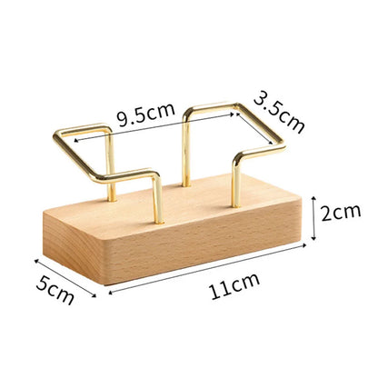 Business Card Holder Organizer Office Desk Display Stand Memo Counter Accessories Tabletop Shelf Home Wooden Card Holder Stor