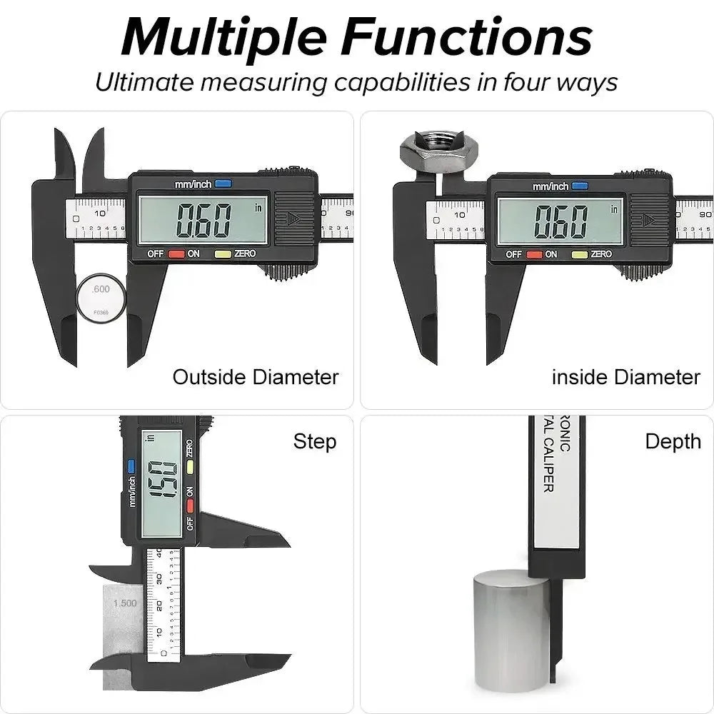 Digital Vernier Caliper Measuring Gauging Inspection Tool, Calibrator Precision Job Measurement & Analysis Instruments Gauge