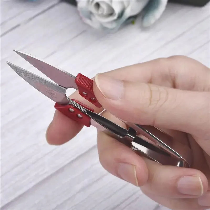 Stainless Steel Yarn Shears Cutting Sewing Scissors Shears Cross Stitch Scissors Embroidery Scissor U Thread Scissors for Fab