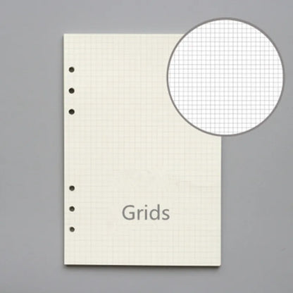 45 Sheets/90 Pages Ring Notebook Insert Refills 6 Holes Loose Leaf Papers Journals A5 A6 A7 Spiral Diary Planner Inner Core P