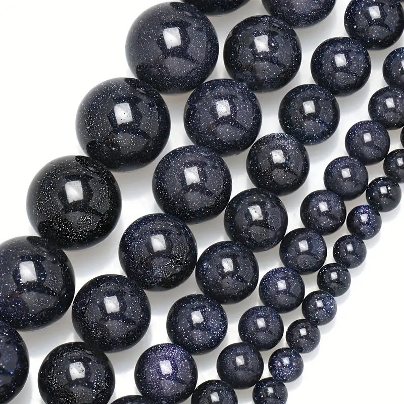 A++ Natural Golden Sandstone & Blue Sandstone & Green Sandstone Loose Beads for Jewelry Making Bracelet DIY Accessori