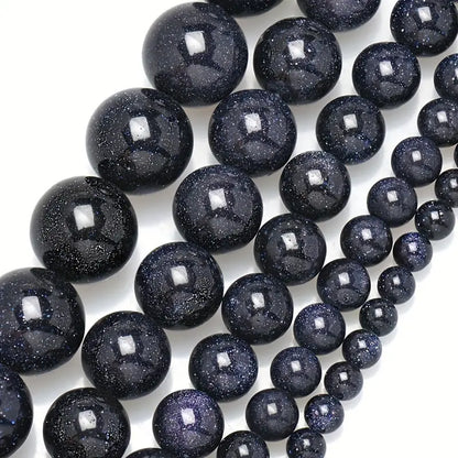 A++ Natural Golden Sandstone & Blue Sandstone & Green Sandstone Loose Beads for Jewelry Making Bracelet DIY Accessori