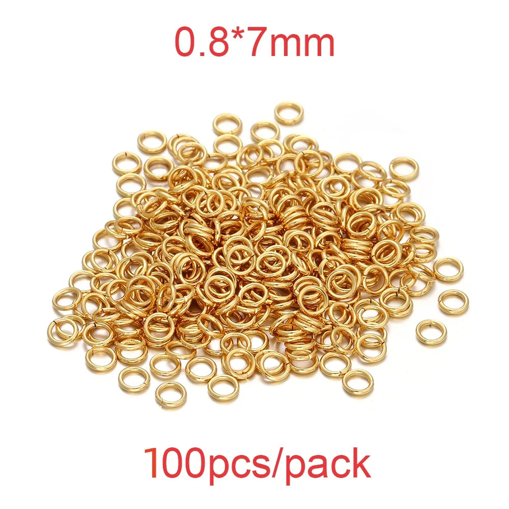 30-200Pcs 3-25mm Stainless Steel Split Ring Open Single Loops Jump Rings Connectors for DIY Jewelry Making Findings Accessori
