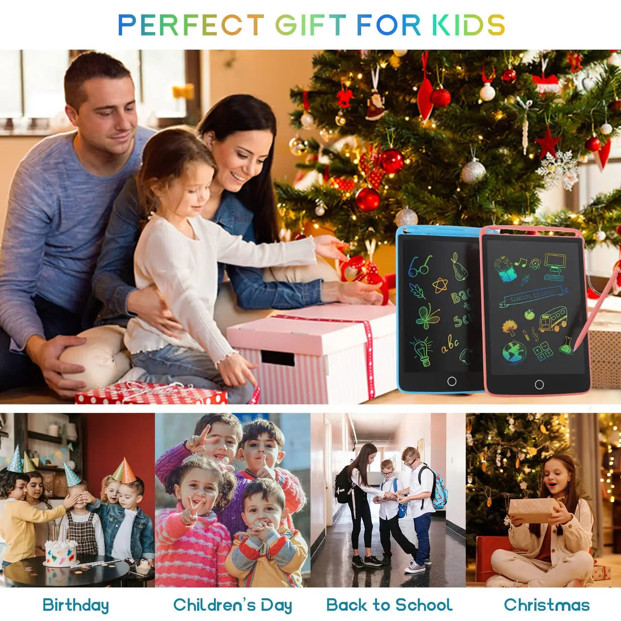 LCD Writing Tablet, Electronic Doodle Pad, 8.5 Inch Colorful Drawing Board for Kids, Eye Protection, Toys for children