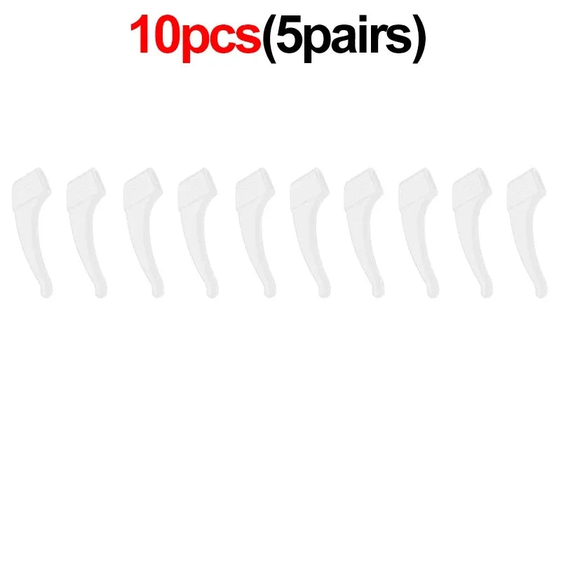 2/40pcs Silicone Ear Hook Anti-slip Glasses Leg Ear Sleeve Bracket Fastener Sunglasses Accessories Grip Anti-fall Eyewear Hol