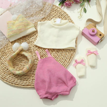 Dolls Clothes for 45cm Baby Dolls DIY Doll Accessories for 45cm Dolls Sweater Jumpsuite Clothes for Reborn Baby Dolls - furba
