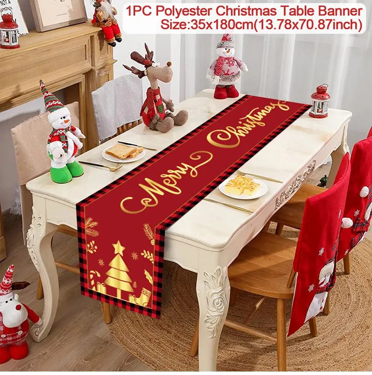 Table Runner Christmas Decoration For Home Decor 2025 Gifts - 30