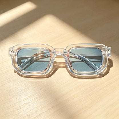 6PCS/Set Women Vintage Rectangle Frame Sunglasses Fashion Retro Sun Glasses Design Glasses Eyewear Men Goggle