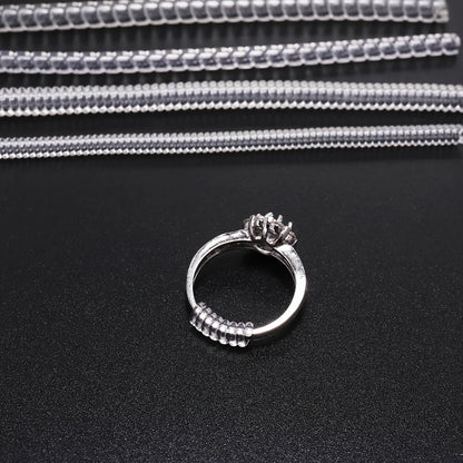 4pcs Ring Size Adjuster Invisible Jewelry Sizer Shrink Wrap Anti-fall Protection Ring Guard Ring Size Adjuster for Loose Ring